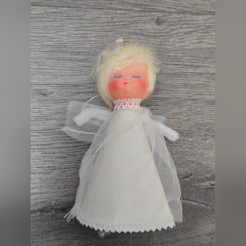 Vintage Mini Angel Christmas Topper Holiday Decor Handmade Unique